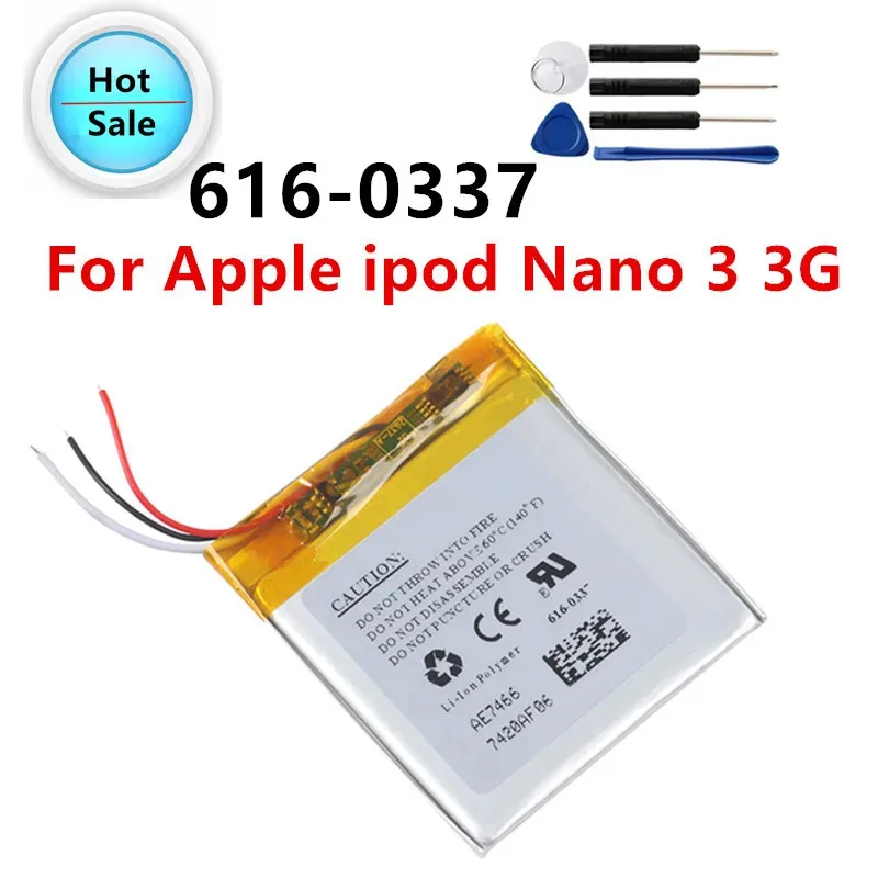 Replacement Battery 616-0337 For Apple iPod Nano 3 3G 3rd 3Gen Generation 3TH MP3 A1236 Nano3 Battery + Free Tools
Replacement Battery 616-0337 For Apple iPod Nano 3 3G 3rd 3Gen Generation 3TH MP3 A1236 Nano3 Battery + Free Tools