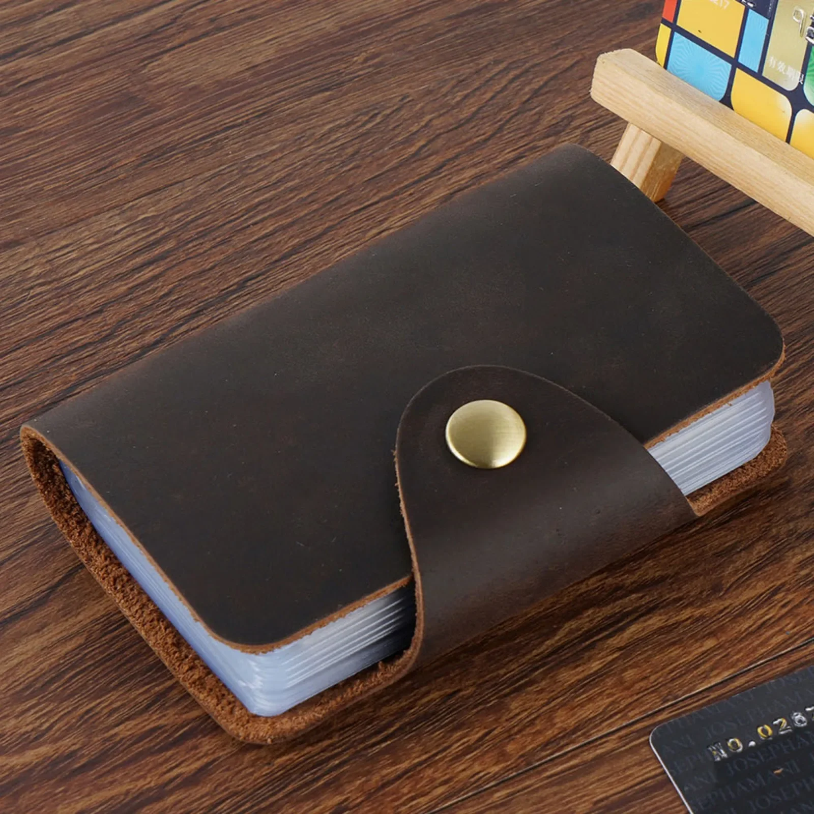 Genuine Leather Card Holder with 20 Card Slots, Minimalist Leather Pocket Wallet Card Case with Snap for Women Men Travel Wallet
Genuine Leather Card Holder with 20 Card Slots, Minimalist Leather Pocket Wallet Card Case with Snap for Women Men Travel Wallet