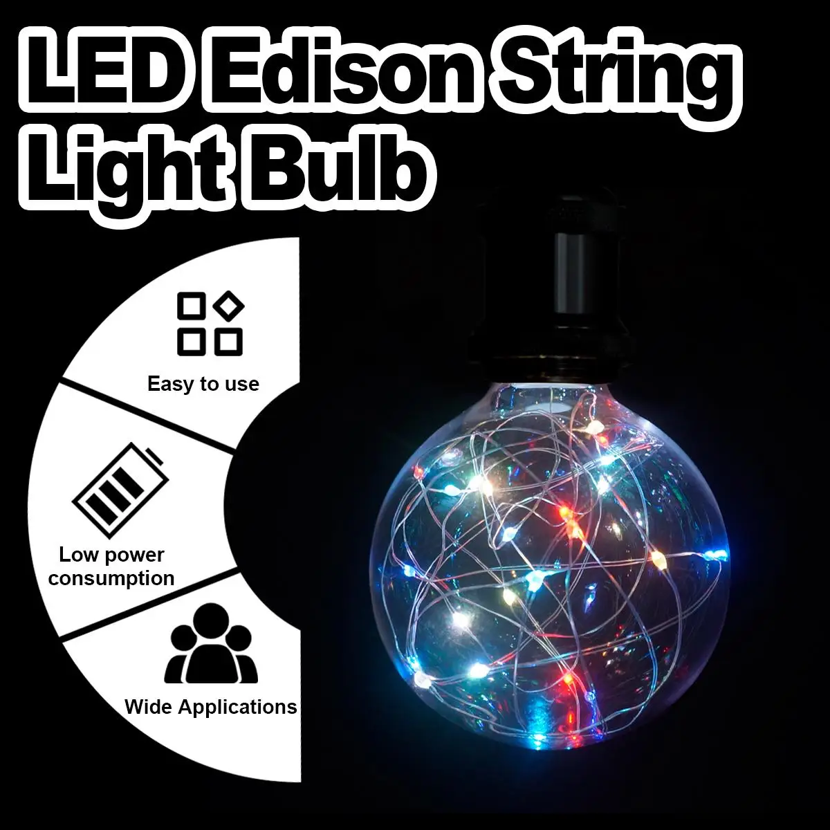 Colorful Led Copper Wire Bulb Lamp E27 Edison G95 Ball Rgb Light Filament String Lights Screw 220v Bulbs Party Decoration Energy
Colorful Led Copper Wire Bulb Lamp E27 Edison G95 Ball Rgb Light Filament String Lights Screw 220v Bulbs Party Decoration Energy
