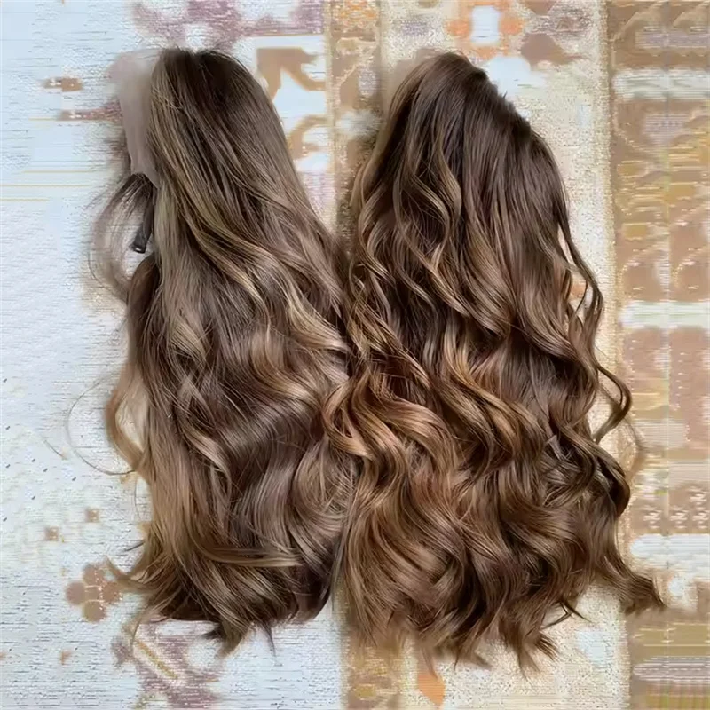 High Quality Synthetic Wigs Light Brown Blonde HD Lace Front Wig Natural Preplucked Hairline For White Black Women Daily Cosplay
High Quality Synthetic Wigs Light Brown Blonde HD Lace Front Wig Natural Preplucked Hairline For White Black Women Daily Cosplay