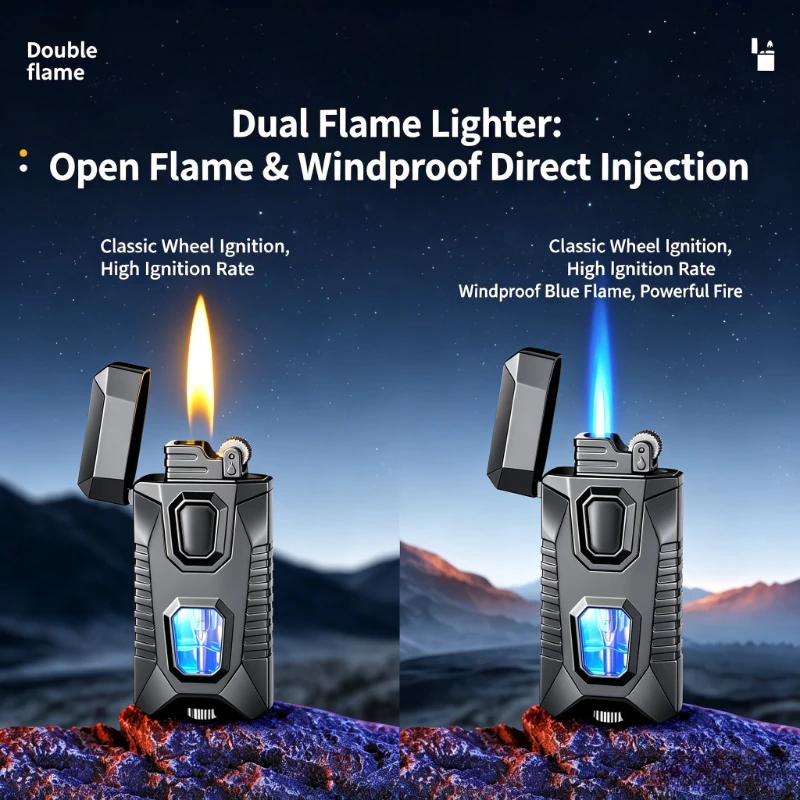 New 2-in-1 Mecha Style Butane Lighter, Integrated Cigarette Grinder Design, Cool Mechanical Body Portable Torch Lighter
New 2-in-1 Mecha Style Butane Lighter, Integrated Cigarette Grinder Design, Cool Mechanical Body Portable Torch Lighter