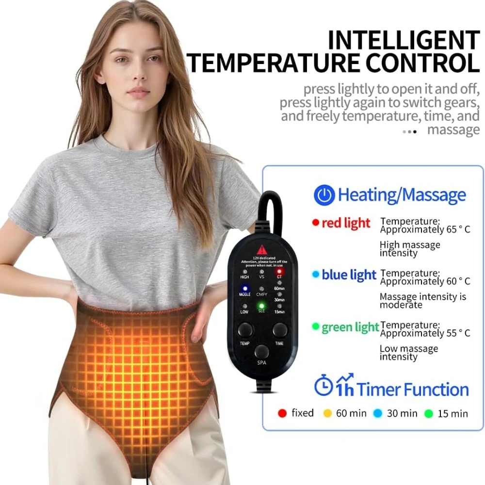 Electric Heating Massage Brace Heating for Period Cramps Massager for Women with 3 Vibration and Heat Settings Upgrade Menstrual
Electric Heating Massage Brace Heating for Period Cramps Massager for Women with 3 Vibration and Heat Settings Upgrade Menstrual
