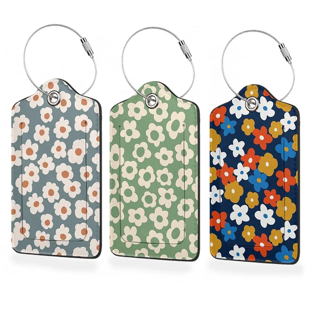 Free Shipping3 Pack Luggage Tag for Suitcase,Vintage Groovy Flowers Leather Luggage Tags with Privacy Cover Name ID Label Identi
Free Shipping3 Pack Luggage Tag for Suitcase,Vintage Groovy Flowers Leather Luggage Tags with Privacy Cover Name ID Label Identi
