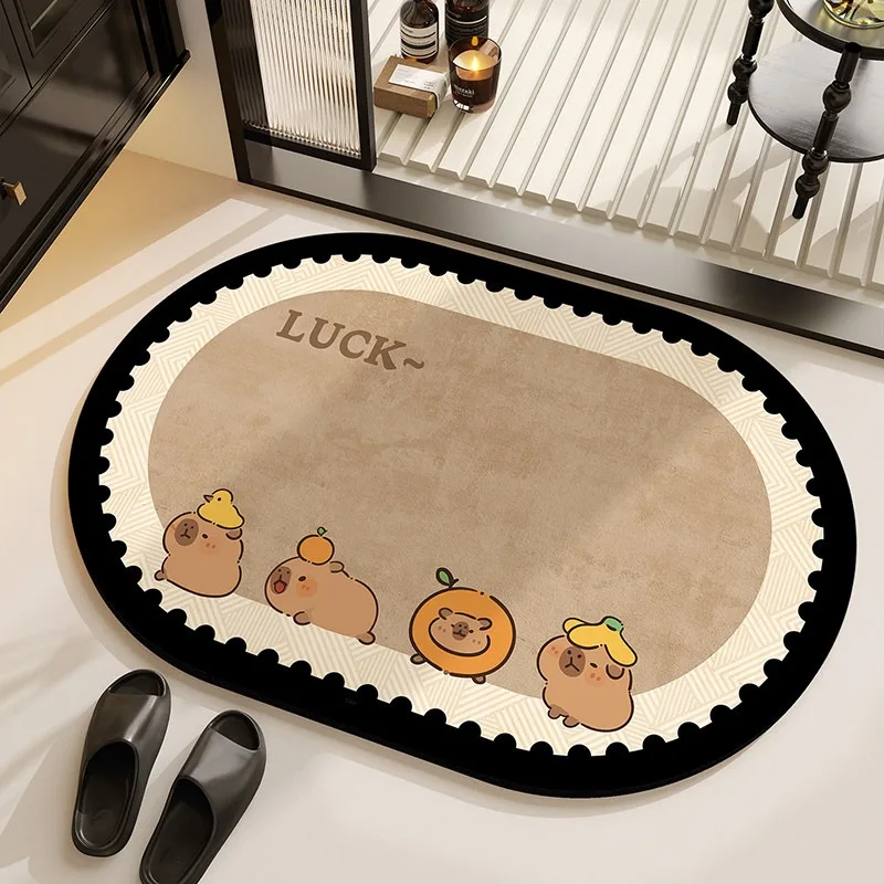 Bathroom Carpet Diatomite Absorbent Non-slip Floor Mat Cartoon Capybara Rug Toilet Area Rugs Home Decoration Alfombra De Baño
Bathroom Carpet Diatomite Absorbent Non-slip Floor Mat Cartoon Capybara Rug Toilet Area Rugs Home Decoration Alfombra De Baño