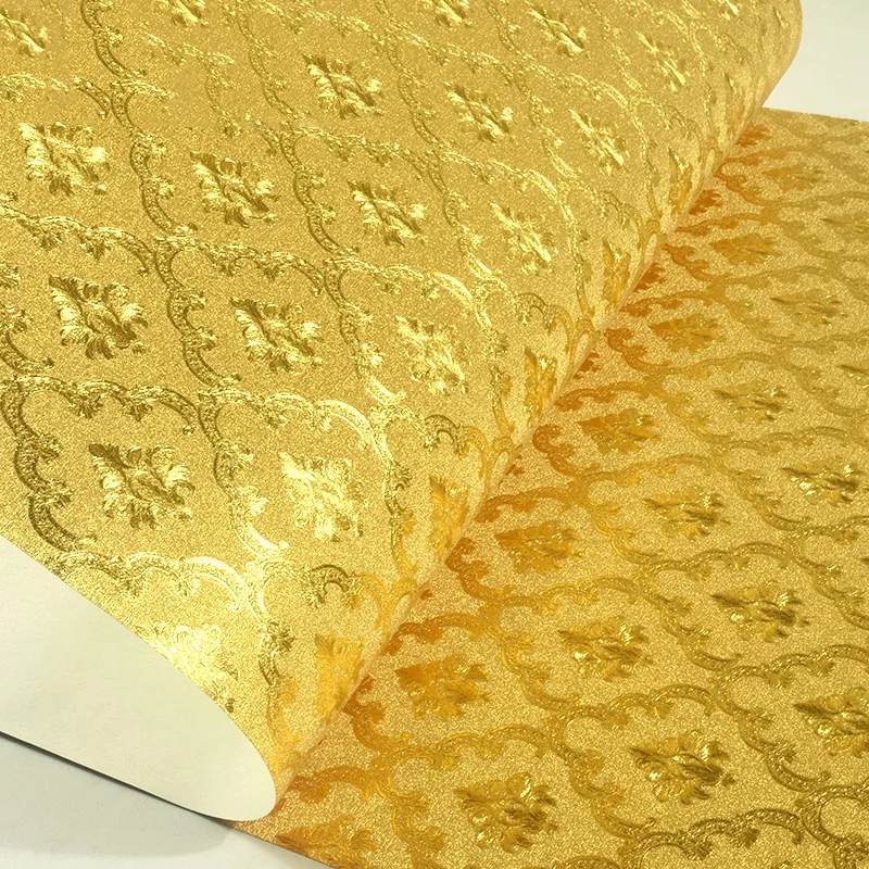 Luxury Classic Gold Wallpaper Roll Bedroom Living Room Relief Damask Wall Paper Glitter Wallpapers Gold Foil papel de parede
Luxury Classic Gold Wallpaper Roll Bedroom Living Room Relief Damask Wall Paper Glitter Wallpapers Gold Foil papel de parede