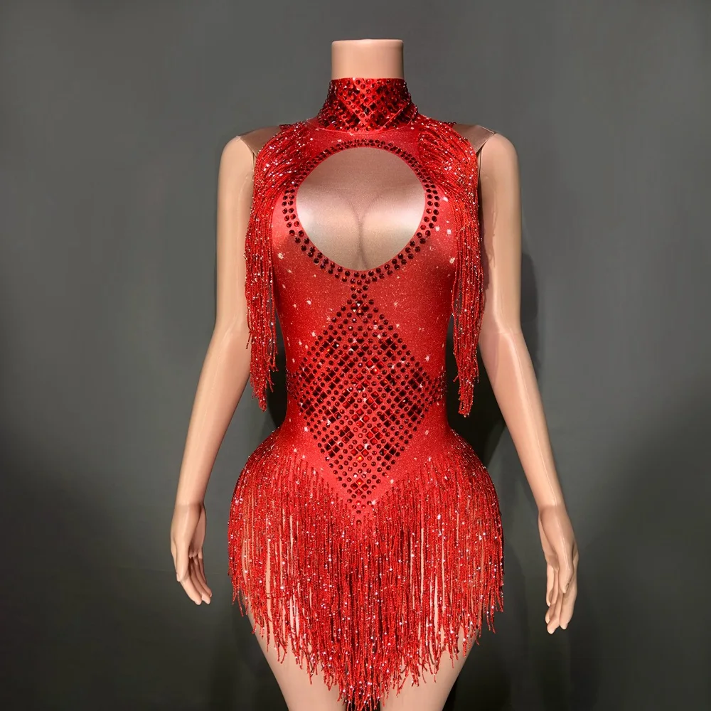 Hot Sale Fashion Sexy Multi-Colored Rhinestone Tassel Zipper Sleeveless Nightclub Dance Skirt
Hot Sale Fashion Sexy Multi-Colored Rhinestone Tassel Zipper Sleeveless Nightclub Dance Skirt