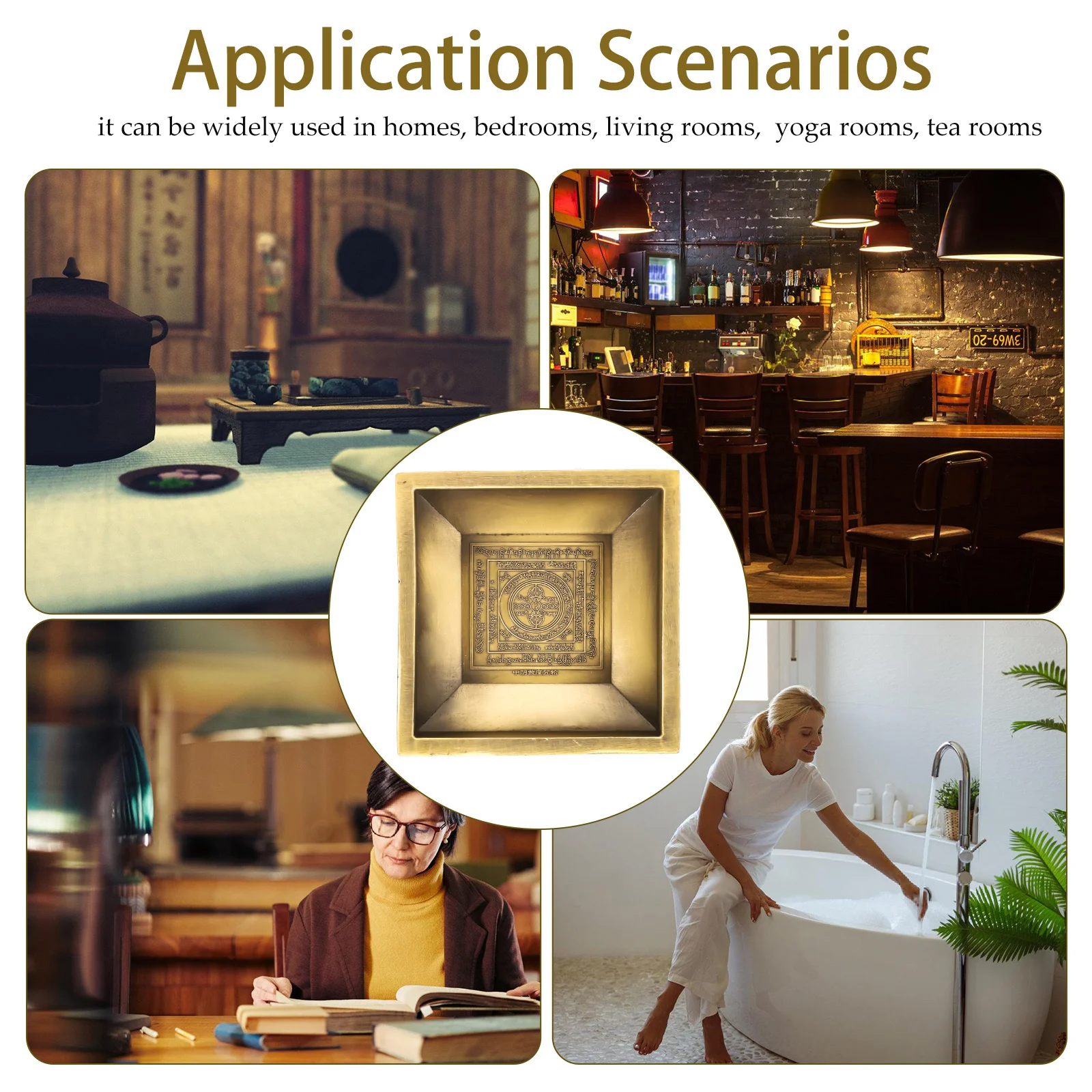 Copper Square Offering Tray Vintage Carving Pattern Temple Incense Burner Buddhist Supplies Storage Bowl
Copper Square Offering Tray Vintage Carving Pattern Temple Incense Burner Buddhist Supplies Storage Bowl