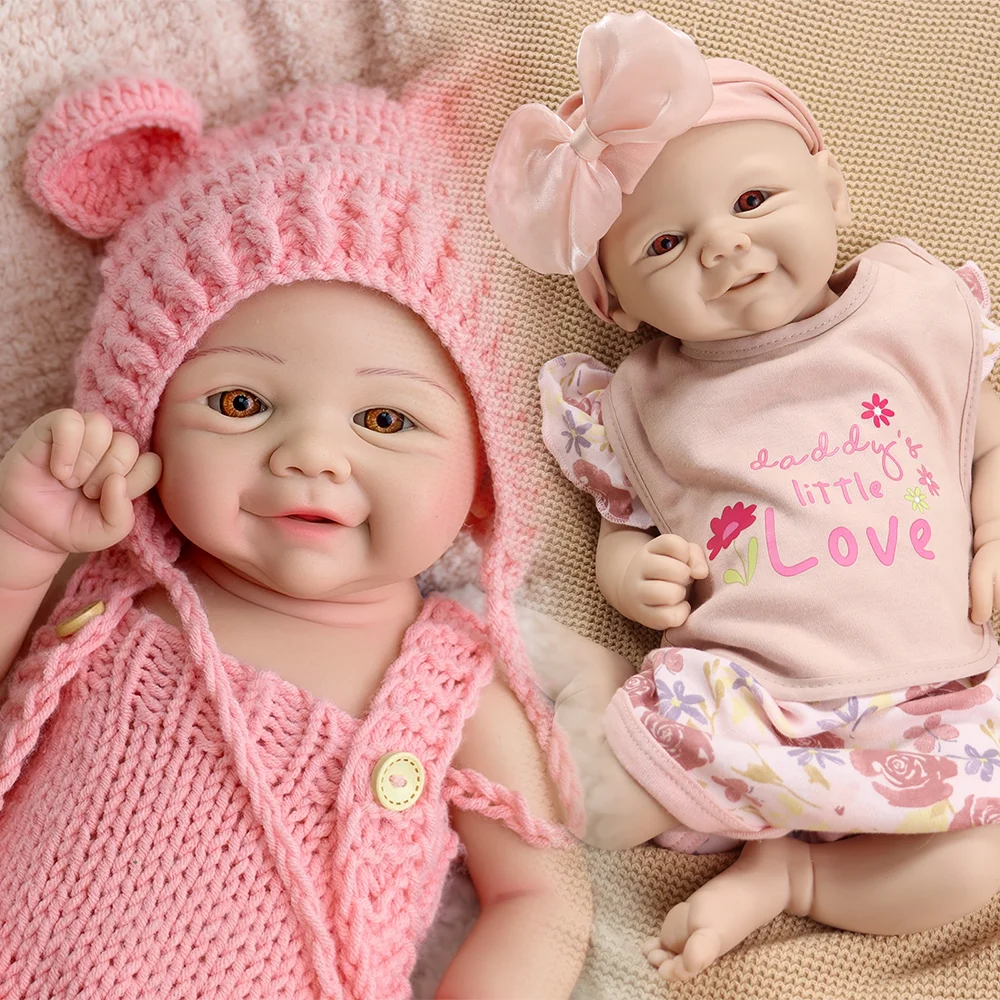 17inch Vivienne Baby Girl with Natural Relaxed Smile and Starry Eyes Realistic Full Silicone Reborn Baby Doll for Artist
17inch Vivienne Baby Girl with Natural Relaxed Smile and Starry Eyes Realistic Full Silicone Reborn Baby Doll for Artist