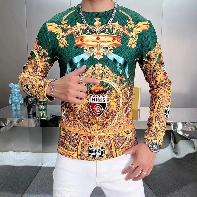 Brand Autumn Luxury Retro Printed Sweatshirts for Men Round Neck Cashmere Long Sleeved Pullover Casual Business T-shirts M-4XL
Brand Autumn Luxury Retro Printed Sweatshirts for Men Round Neck Cashmere Long Sleeved Pullover Casual Business T-shirts M-4XL