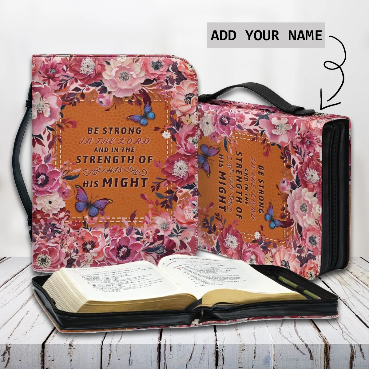 Женские чехлы с рисунком Be Strong in The Lord, женские чехлы для книг с цветочным дизайном и бабочками, дамские подарочные коробки для хранения в священном стиле для дам
Женские чехлы с рисунком Be Strong in The Lord, женские чехлы для книг с цветочным дизайном и бабочками, дамские подарочные коробки для хранения в священном стиле для дам