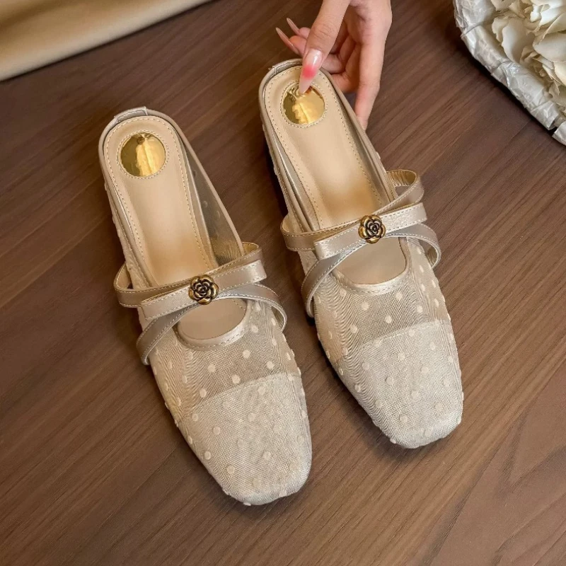 2026 Summer New Square Toe One Strap Mesh Sandals Women's Bow Wrapped Slippers
2026 Summer New Square Toe One Strap Mesh Sandals Women's Bow Wrapped Slippers