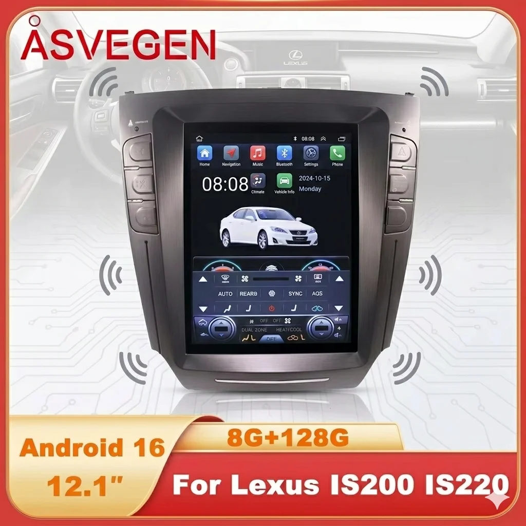 12.1" Android 16 Car Radio For Lexus IS200 IS250 IS300 IS350 2005-2012 Vertical Screen 4G 64G 7870 Octa Core GPS CarPlay Stereo
12.1" Android 16 Car Radio For Lexus IS200 IS250 IS300 IS350 2005-2012 Vertical Screen 4G 64G 7870 Octa Core GPS CarPlay Stereo