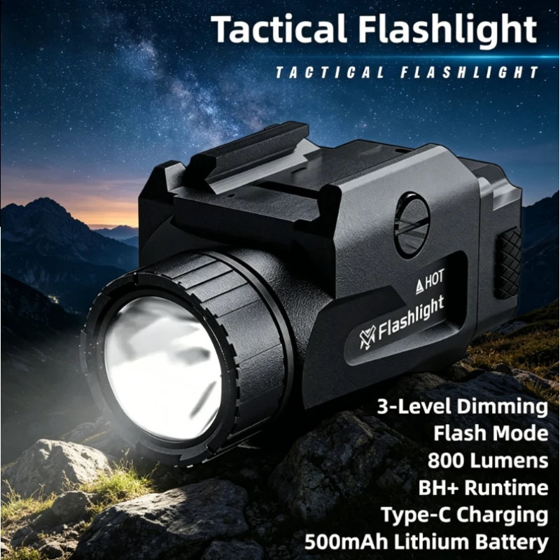2026 NEW 800LM Tactical LED Light 4 Mode USB Rechargeable Quick Release Fit Picatinny Rail Outdoor Sport Accessory
2026 NEW 800LM Tactical LED Light 4 Mode USB Rechargeable Quick Release Fit Picatinny Rail Outdoor Sport Accessory
