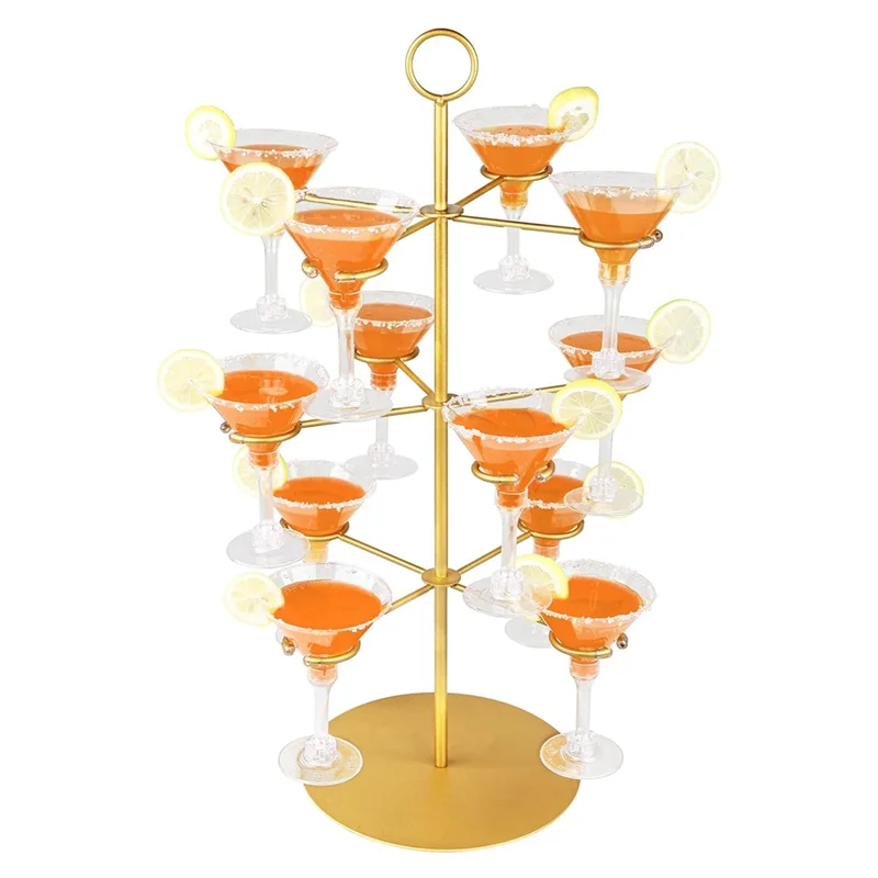 A88E-Cocktail Tree Stand 3 Tier 12 Holders Wine Glass Flight Tasting Display For Champagne, Cocktails Gold
A88E-Cocktail Tree Stand 3 Tier 12 Holders Wine Glass Flight Tasting Display For Champagne, Cocktails Gold