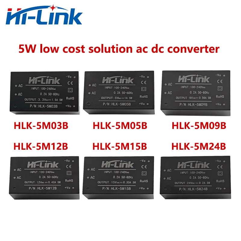Hi-Link 5 Вт, 5 В, 1 А, недорожное решение HLK-5M05B 5M03B HLK-5M09B HLK-5M12B HLK-5M15B HLK-5M24B Интеллектуальный модуль питания переменного и постоянного тока
Hi-Link 5 Вт, 5 В, 1 А, недорожное решение HLK-5M05B 5M03B HLK-5M09B HLK-5M12B HLK-5M15B HLK-5M24B Интеллектуальный модуль питания переменного и постоянного тока