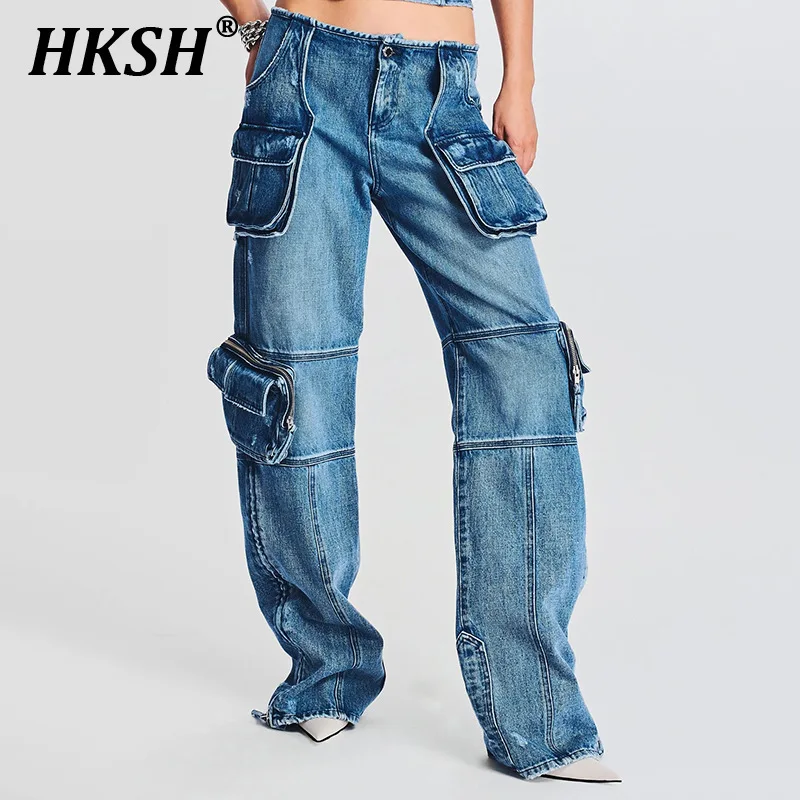 HKSH Spring Summer New Women Tide Ins Fashion Punk High Street Safari Style Multi-pocket Straight Jeans Casual Long Pants HK5992
HKSH Spring Summer New Women Tide Ins Fashion Punk High Street Safari Style Multi-pocket Straight Jeans Casual Long Pants HK5992