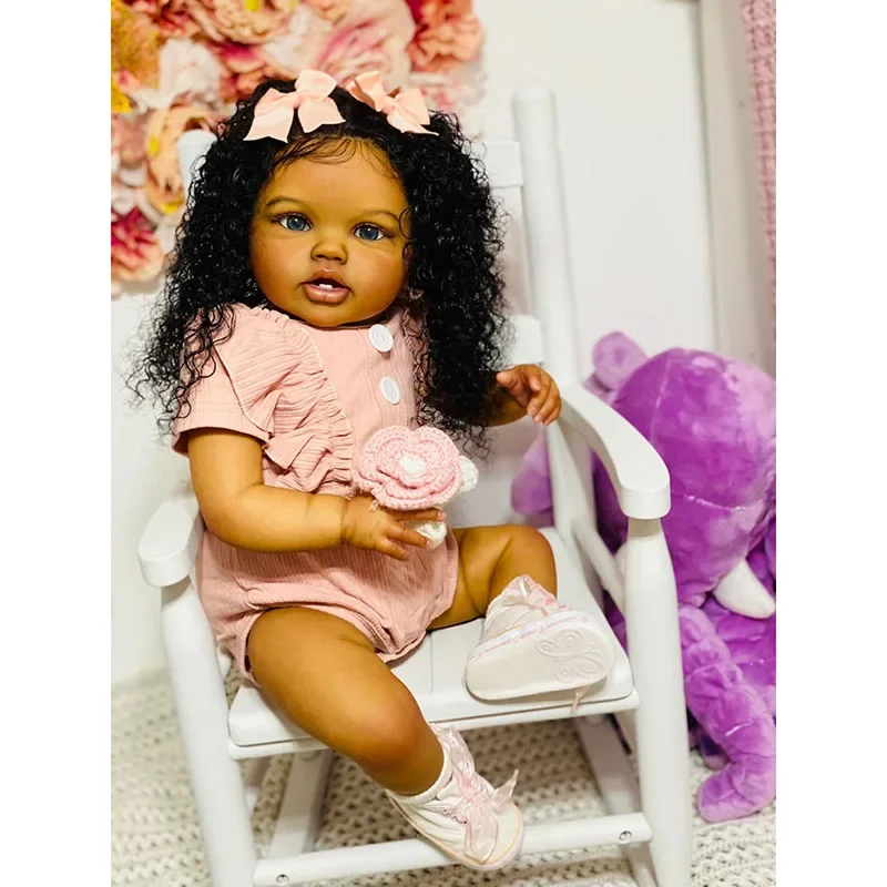 24inch 60cm Reborn Baby Toddler Lottie Dark Brown Skin Princess Girl lifelike Soft Touch 3D Skin Art Doll
24inch 60cm Reborn Baby Toddler Lottie Dark Brown Skin Princess Girl lifelike Soft Touch 3D Skin Art Doll