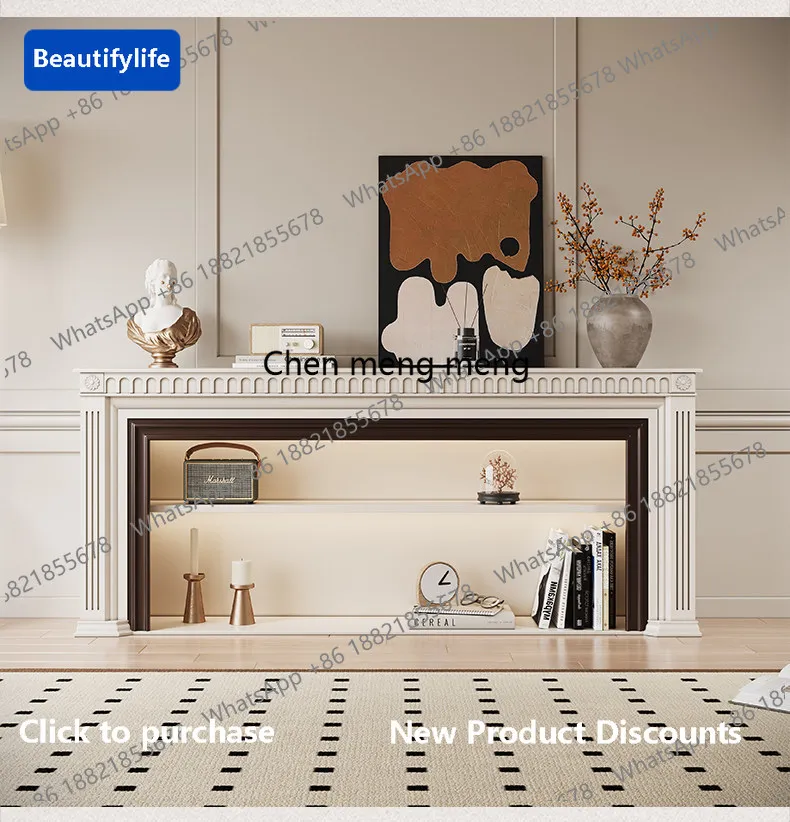 A56 French Cream Wind Solid Wood Fireplace Decorative Cabinet American Country Vintage Living Room Fireplace Cabinet Fashion
A56 French Cream Wind Solid Wood Fireplace Decorative Cabinet American Country Vintage Living Room Fireplace Cabinet Fashion