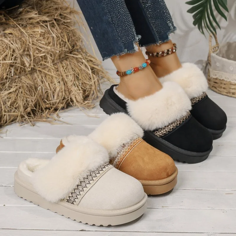 2024New Snow Boots for Women Winter Sheepskin Wool Lined Thick Sole Warm Outdoor Closed-Toe Half Slippers
2024New Snow Boots for Women Winter Sheepskin Wool Lined Thick Sole Warm Outdoor Closed-Toe Half Slippers