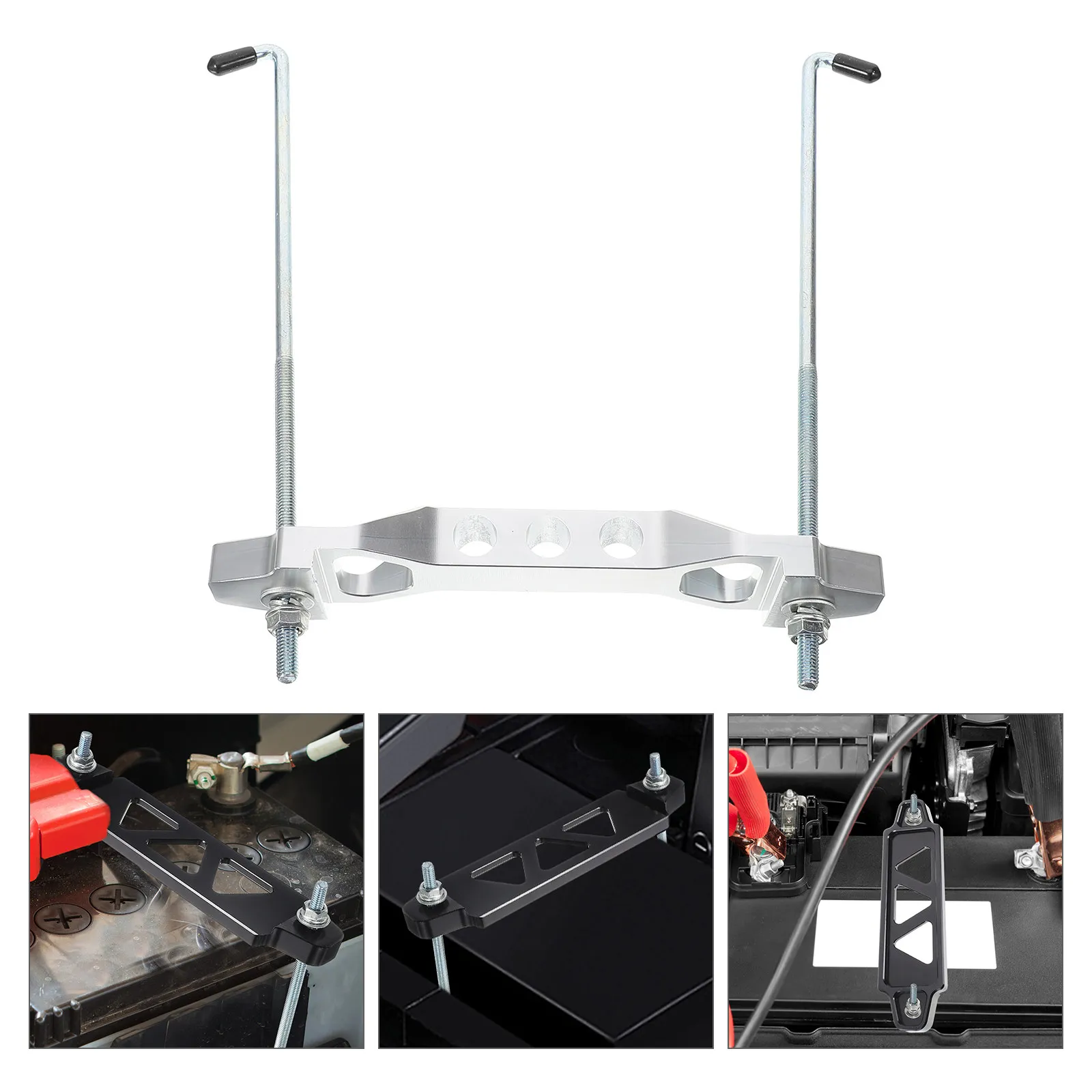 Aluminum Alloy Car Battery Tie Down Bracket Lightweight Stable Battery Hold Down Mount Bracket Support Automotive Replacement
Aluminum Alloy Car Battery Tie Down Bracket Lightweight Stable Battery Hold Down Mount Bracket Support Automotive Replacement