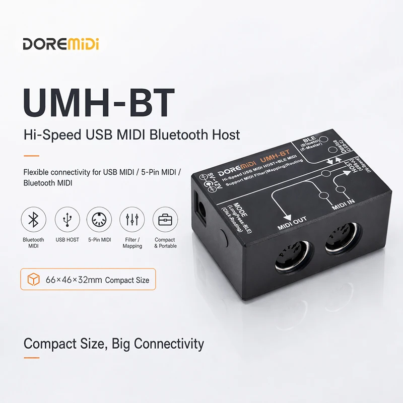 DOREMiDi Bluetooth USB MIDI USB MIDI HOST BT
DOREMiDi Bluetooth USB MIDI USB MIDI HOST BT