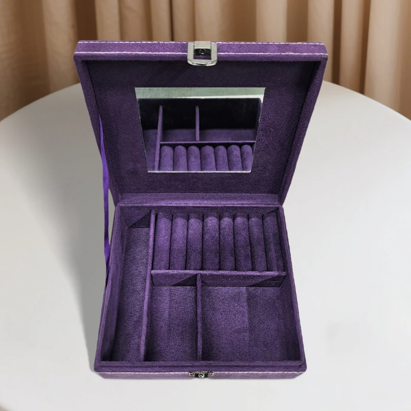Vintage Jewelry Box Portable Travel Necklace Earrings Watches Display With Mirror Storage Box Large Capacity Jewellery Organizer
Vintage Jewelry Box Portable Travel Necklace Earrings Watches Display With Mirror Storage Box Large Capacity Jewellery Organizer