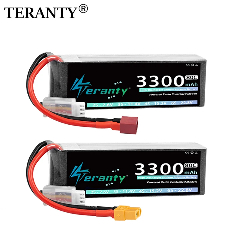 2PCS TERANTY 2S 7.4V 7.6V 3300mAh Lipo Battery 60C 80C With T XT60 Plug for RC Trucks Boat FPV Drone Helicopter Airplane Parts
2PCS TERANTY 2S 7.4V 7.6V 3300mAh Lipo Battery 60C 80C With T XT60 Plug for RC Trucks Boat FPV Drone Helicopter Airplane Parts