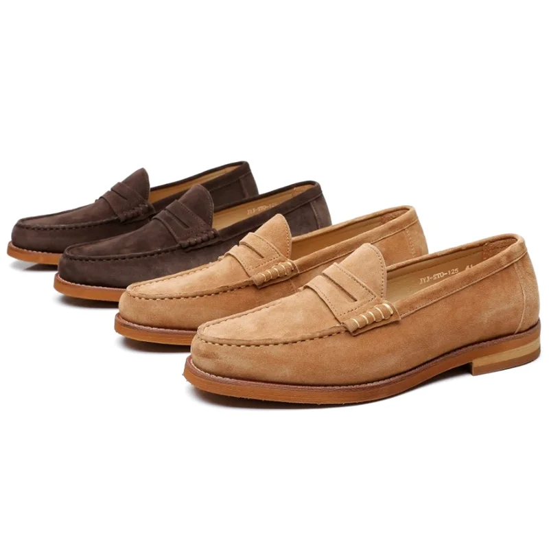 Slip-on Lazy Shoes For Men Fashion Men's Suede Casual Shoes Penny Loafers Round-toe Genuine Leather Boat Shoes Men Driving Shoes
Slip-on Lazy Shoes For Men Fashion Men's Suede Casual Shoes Penny Loafers Round-toe Genuine Leather Boat Shoes Men Driving Shoes