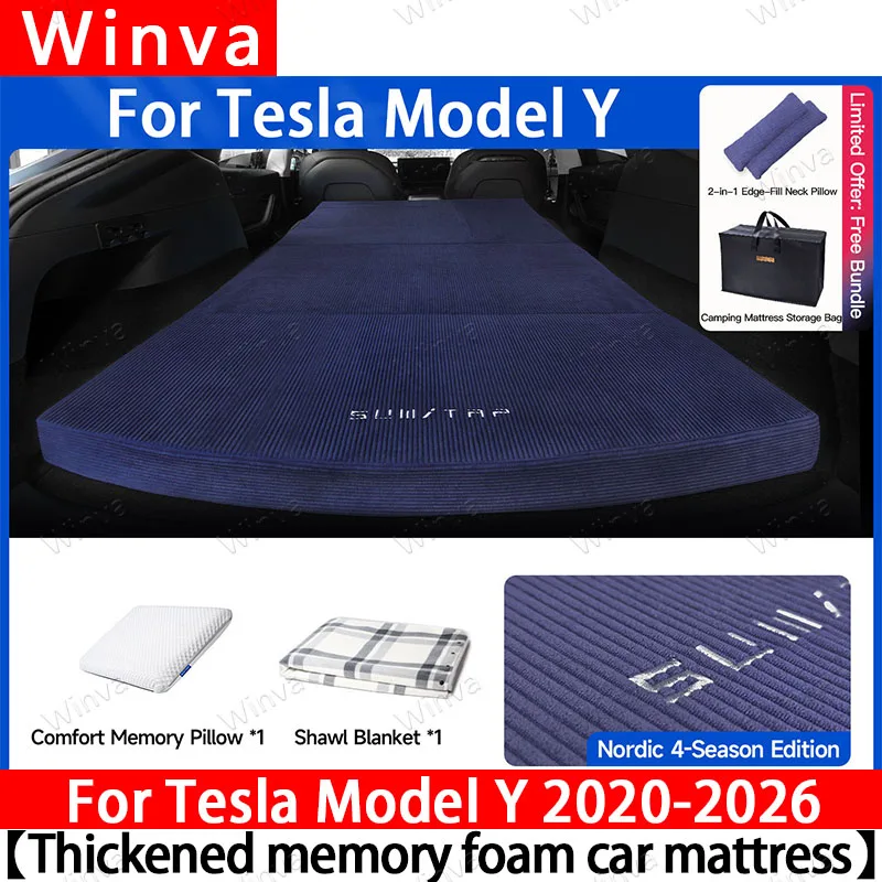 For Tesla Model Y Mattress 2020-2026 Foldable Corduroy Memory Foam SUV Air Mattress Camping Bed Back Seat Road Trip Travel Nap
For Tesla Model Y Mattress 2020-2026 Foldable Corduroy Memory Foam SUV Air Mattress Camping Bed Back Seat Road Trip Travel Nap