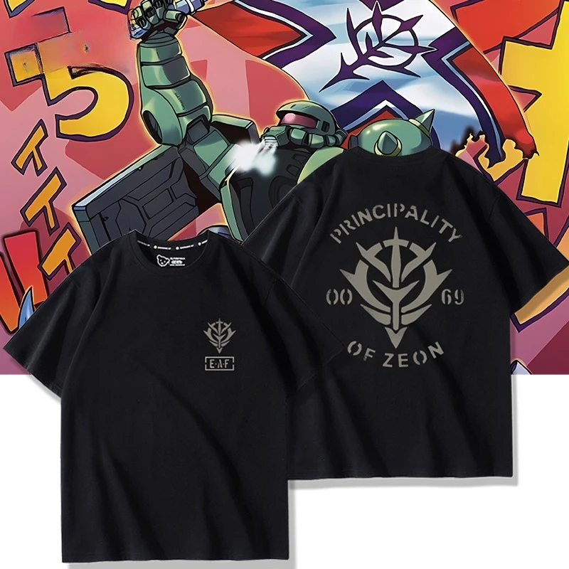 Мобильный костюм Gundam Jion Duchy, армейская аниме, периферийная футболка с короткими рукавами, мужская и женская летняя одежда Secondary Yuan Pain
Мобильный костюм Gundam Jion Duchy, армейская аниме, периферийная футболка с короткими рукавами, мужская и женская летняя одежда Secondary Yuan Pain
