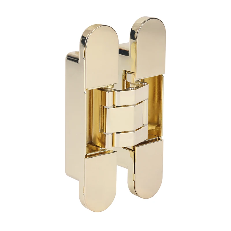 Adjustable 180 degree open concealed hinge Modern invisible zinc alloy door hinge 60kg Load capacity Gold
Adjustable 180 degree open concealed hinge Modern invisible zinc alloy door hinge 60kg Load capacity Gold