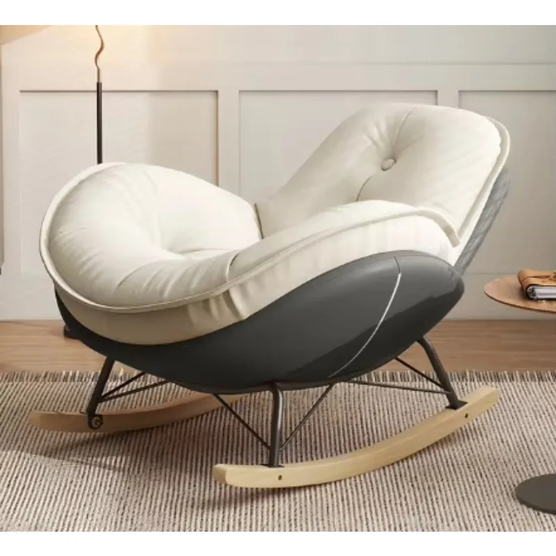 Modern Comfortable Adult Recliner Light Luxury Metal Rocking Chair for Dining Balcony Lazy Sofa for Living Room Leisure Design
Modern Comfortable Adult Recliner Light Luxury Metal Rocking Chair for Dining Balcony Lazy Sofa for Living Room Leisure Design
