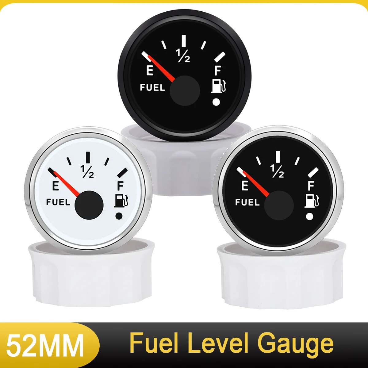 52MM Fuel level gauge With 7 Colors Backlight Warning Light 0-190 Ohm Fuel Tank Indicator For Car Marine RV Yacht Boat 9-32V
52MM Fuel level gauge With 7 Colors Backlight Warning Light 0-190 Ohm Fuel Tank Indicator For Car Marine RV Yacht Boat 9-32V