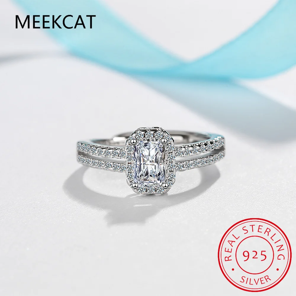 Radiant Cut Moissanite Engagement Ring 1CT 2CT Colorless VVS Diamond Proposal Rings Sterling Silver Weddig Band Gifts
Radiant Cut Moissanite Engagement Ring 1CT 2CT Colorless VVS Diamond Proposal Rings Sterling Silver Weddig Band Gifts