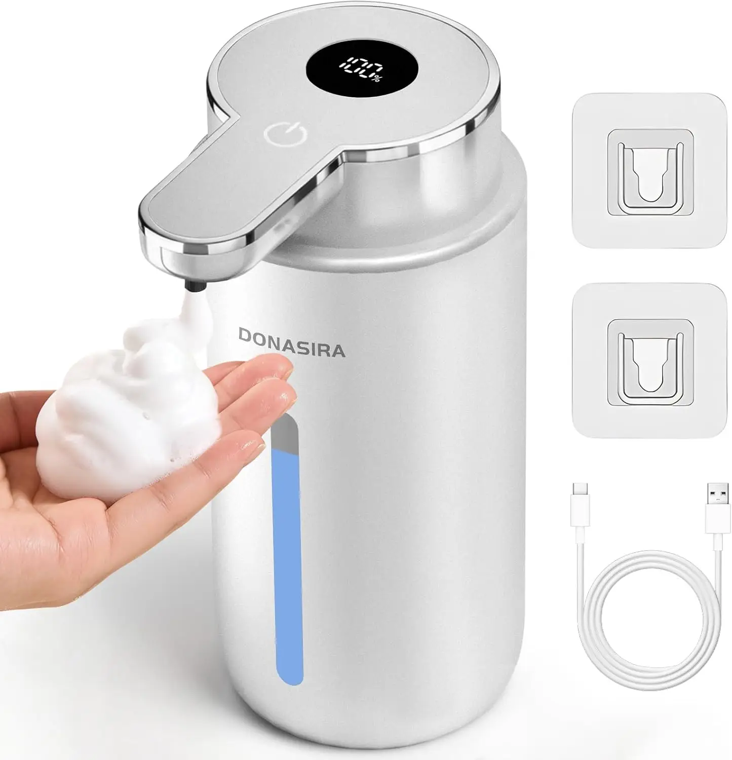 420ML Touchless Digital Display 6-Levels Adjustable Foam/Liquid Control Automatic Smart Sense Soap Dispenser Hand Sanitizer Pump
420ML Touchless Digital Display 6-Levels Adjustable Foam/Liquid Control Automatic Smart Sense Soap Dispenser Hand Sanitizer Pump