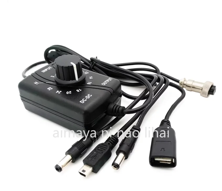 DC-DC преобразователь напряжения 0-28В с USB-выходом, адаптер постоянного тока, выходной кабель с зажимами типа «крокодил»
DC-DC преобразователь напряжения 0-28В с USB-выходом, адаптер постоянного тока, выходной кабель с зажимами типа «крокодил»