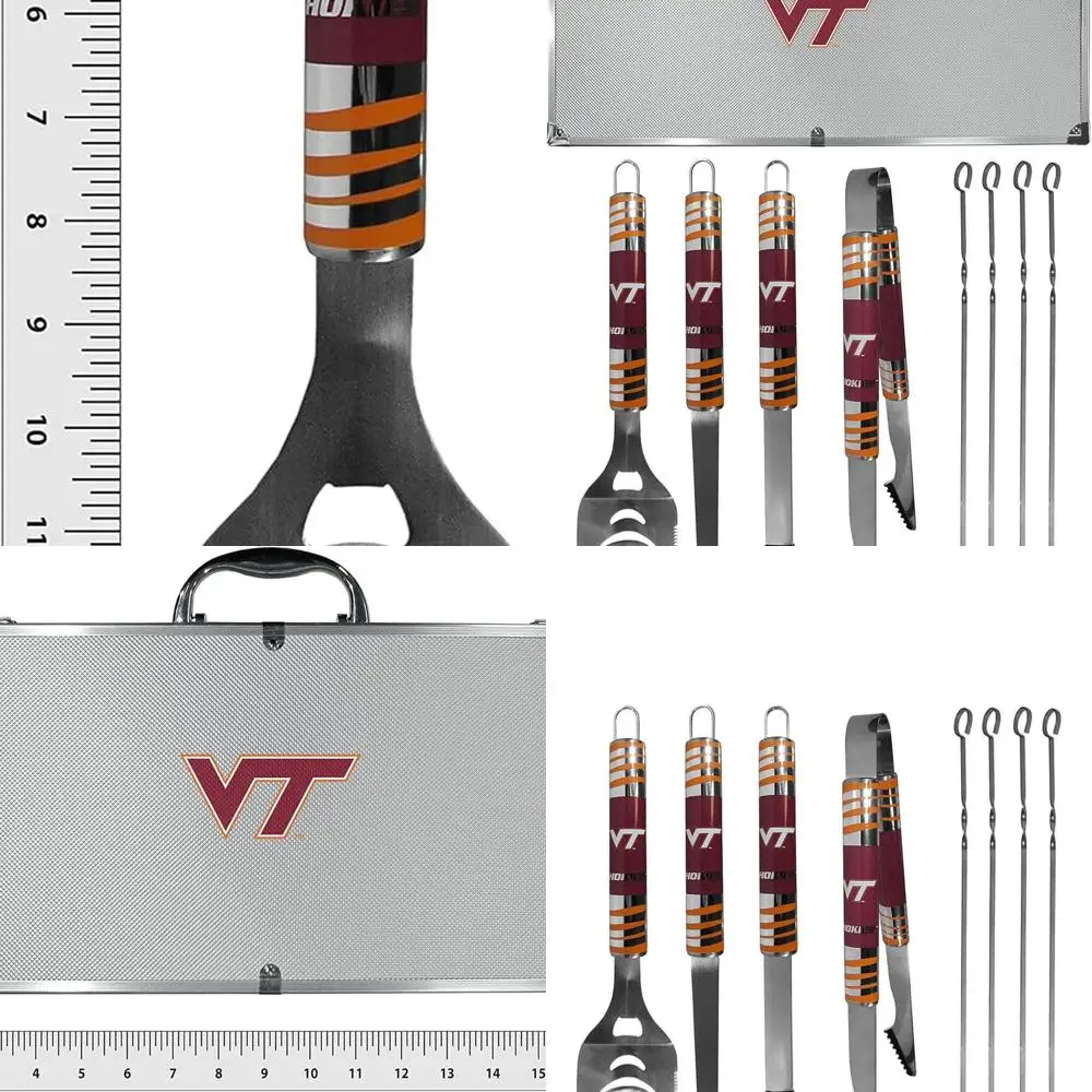 Набор для барбекю Virginia Tech Hokies из 8 предметов с серой футляром
Набор для барбекю Virginia Tech Hokies из 8 предметов с серой футляром