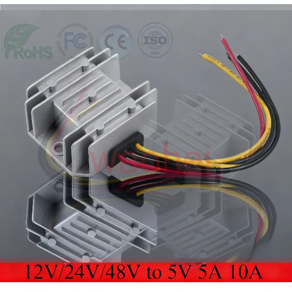 DC 12V/24V/48V to 5V 5A 10A 25W 50W Step Down Power Converter Regulator Voltage Buck Supply Module For Car Waterproof Module CE
DC 12V/24V/48V to 5V 5A 10A 25W 50W Step Down Power Converter Regulator Voltage Buck Supply Module For Car Waterproof Module CE