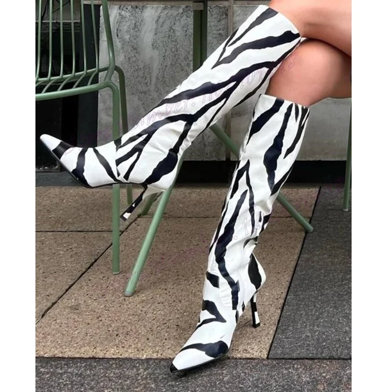 Сапоги до колена с острым носком и зеброй, туфли на высоком каблуке-шпильке для женщин, пикантные женские туфли из матовой кожи, 2025 Zapatos Para Mujere
Сапоги до колена с острым носком и зеброй, туфли на высоком каблуке-шпильке для женщин, пикантные женские туфли из матовой кожи, 2025 Zapatos Para Mujere