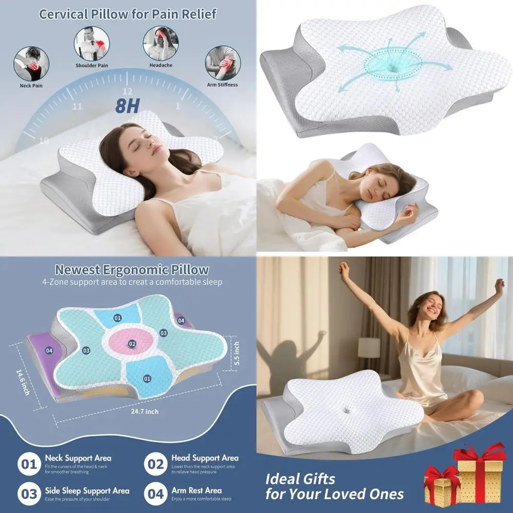 Эргономичная подушка для поддержки шеи для тех, кто спит на боку - ортопедическая подушка из пены с эффектом памяти для снятия боли и комфорта
Эргономичная подушка для поддержки шеи для тех, кто спит на боку - ортопедическая подушка из пены с эффектом памяти для снятия боли и комфорта