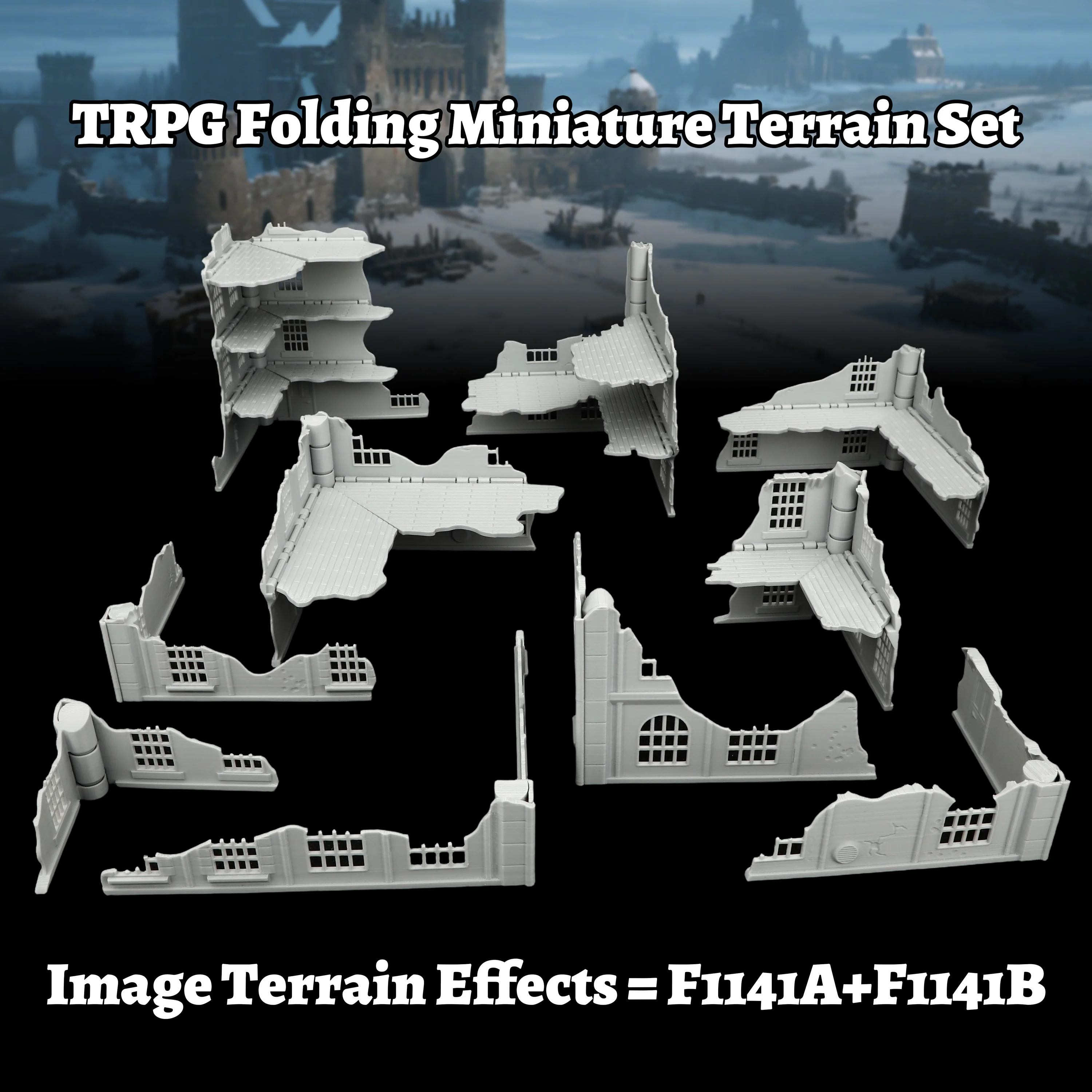 Sci-Fi Foldable Ruined City Miniature Terrain Set - Modular Wasteland Scenery for Tabletop Roleplay Games(2 Models Available)
Sci-Fi Foldable Ruined City Miniature Terrain Set - Modular Wasteland Scenery for Tabletop Roleplay Games(2 Models Available)