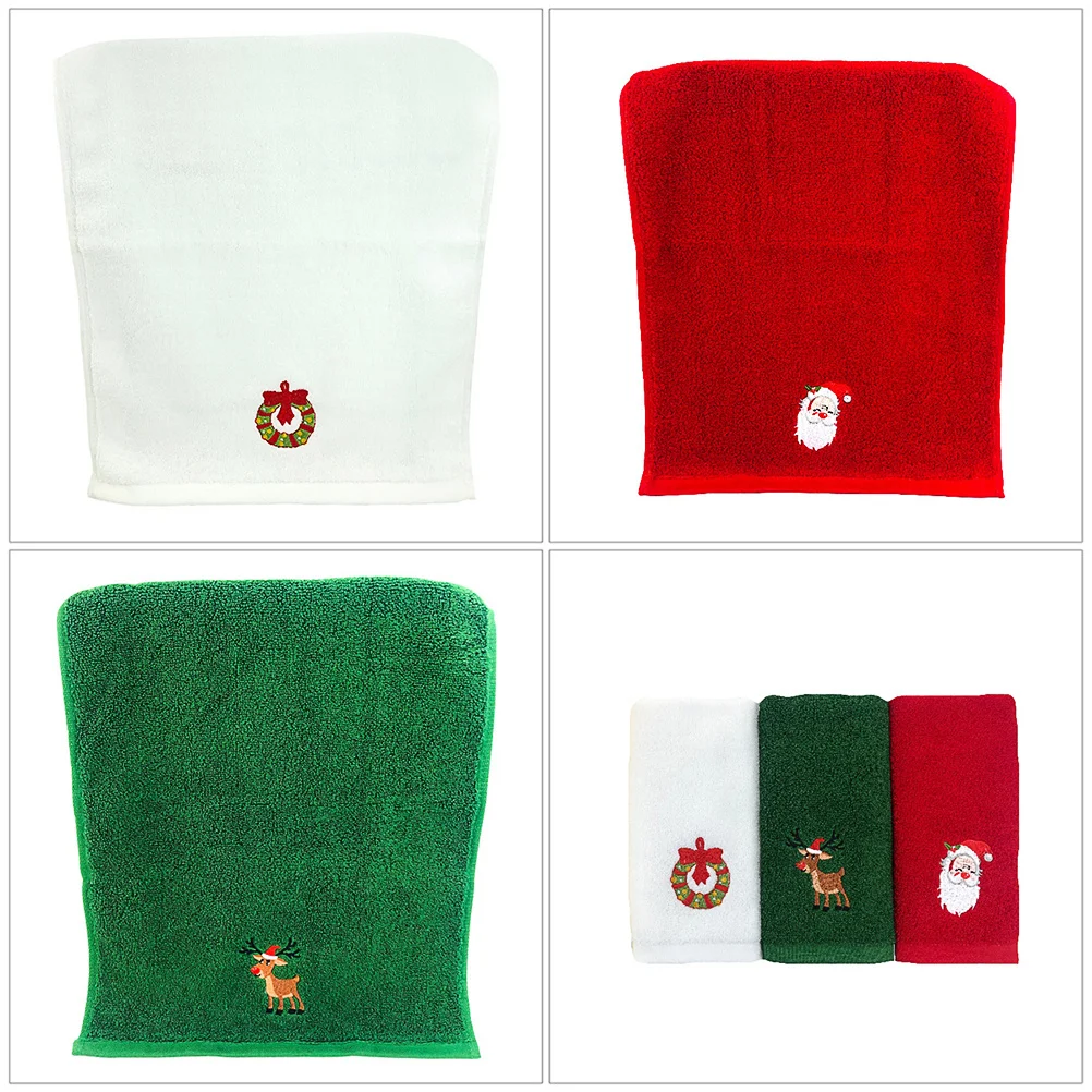 3pcs Christmas Embroidered Cotton Towel Set Soft Bath Face Towels Holiday Decor Festive Theme Comfortable Practical Gift
3pcs Christmas Embroidered Cotton Towel Set Soft Bath Face Towels Holiday Decor Festive Theme Comfortable Practical Gift