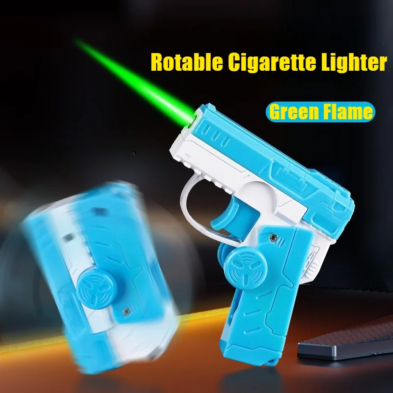 New Cigar Igniter Folding Rotating Windproof Green Fire Lighter Pistol Open Flame Smoke Cigarette Lighters & Smoking Accessories
New Cigar Igniter Folding Rotating Windproof Green Fire Lighter Pistol Open Flame Smoke Cigarette Lighters & Smoking Accessories