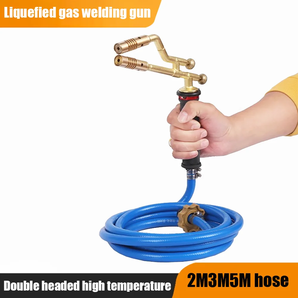 New Double head high-temperature gas liquefied gas welding gun copper tube stainless steel welding small tool portable singeing
New Double head high-temperature gas liquefied gas welding gun copper tube stainless steel welding small tool portable singeing