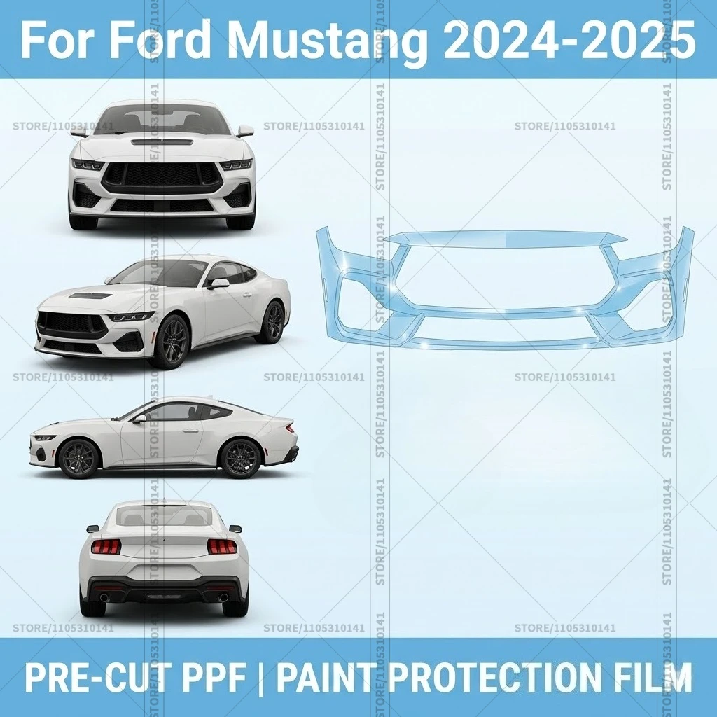 For Ford Mustang 2024-2025 Pre-Cut Paint Protection Film PPF Transparent Car Film Automotive PPF Front Bumper
For Ford Mustang 2024-2025 Pre-Cut Paint Protection Film PPF Transparent Car Film Automotive PPF Front Bumper
