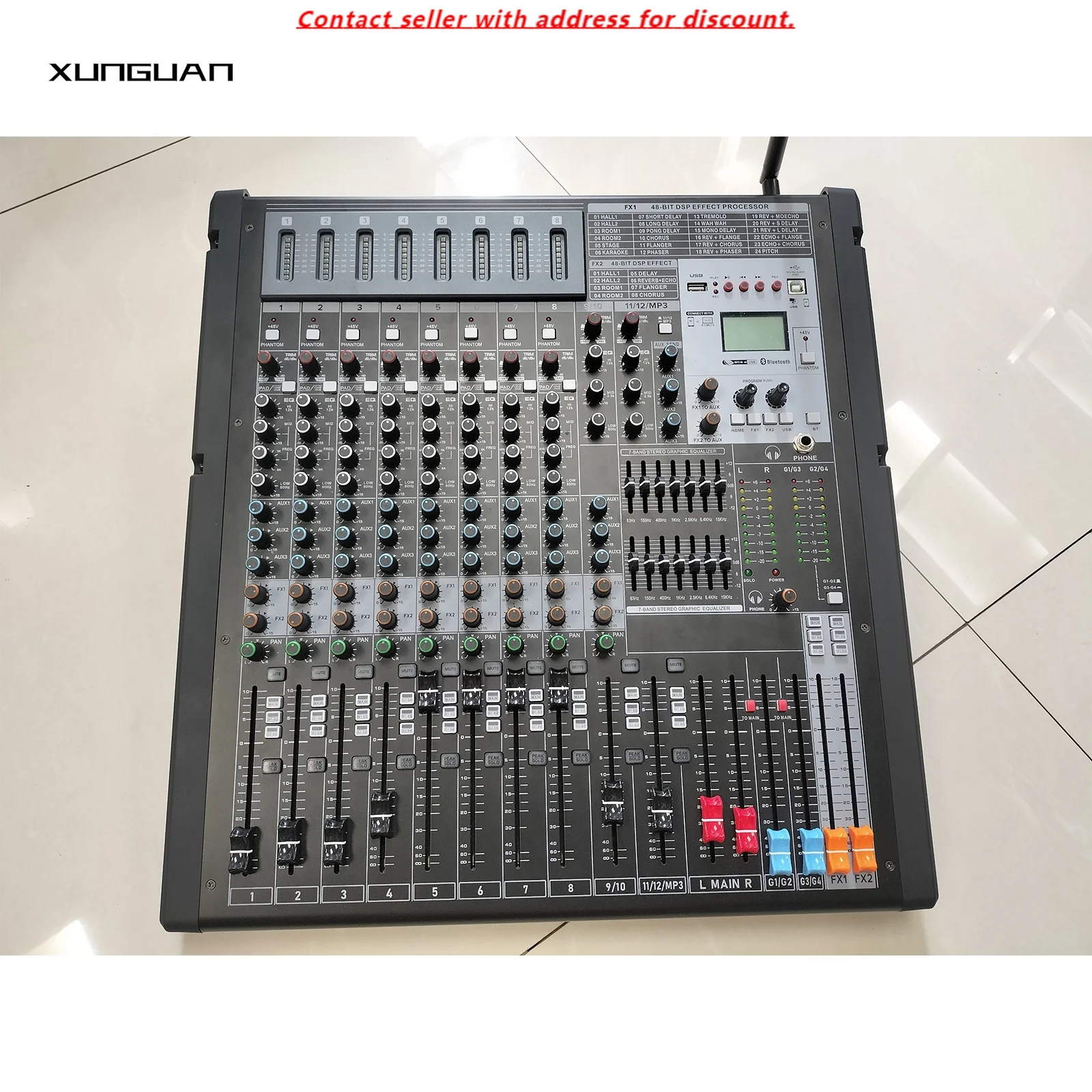 TFB12D/TFB16D Big Power 12/16 Channels 1000W*2CH Power Mixer With Blue-tooth/3 AUX/Dual 24+8 DSP Effects/4 Stereo/4 Group
TFB12D/TFB16D Big Power 12/16 Channels 1000W*2CH Power Mixer With Blue-tooth/3 AUX/Dual 24+8 DSP Effects/4 Stereo/4 Group