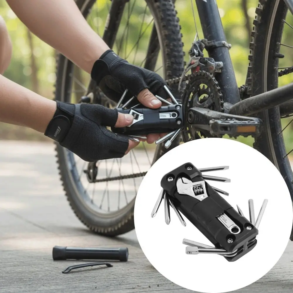 Multitool Motorcycle Tool Kits Stainless Steel Portable Design Tire Repair Tool Screwdriver Included Durable Construction