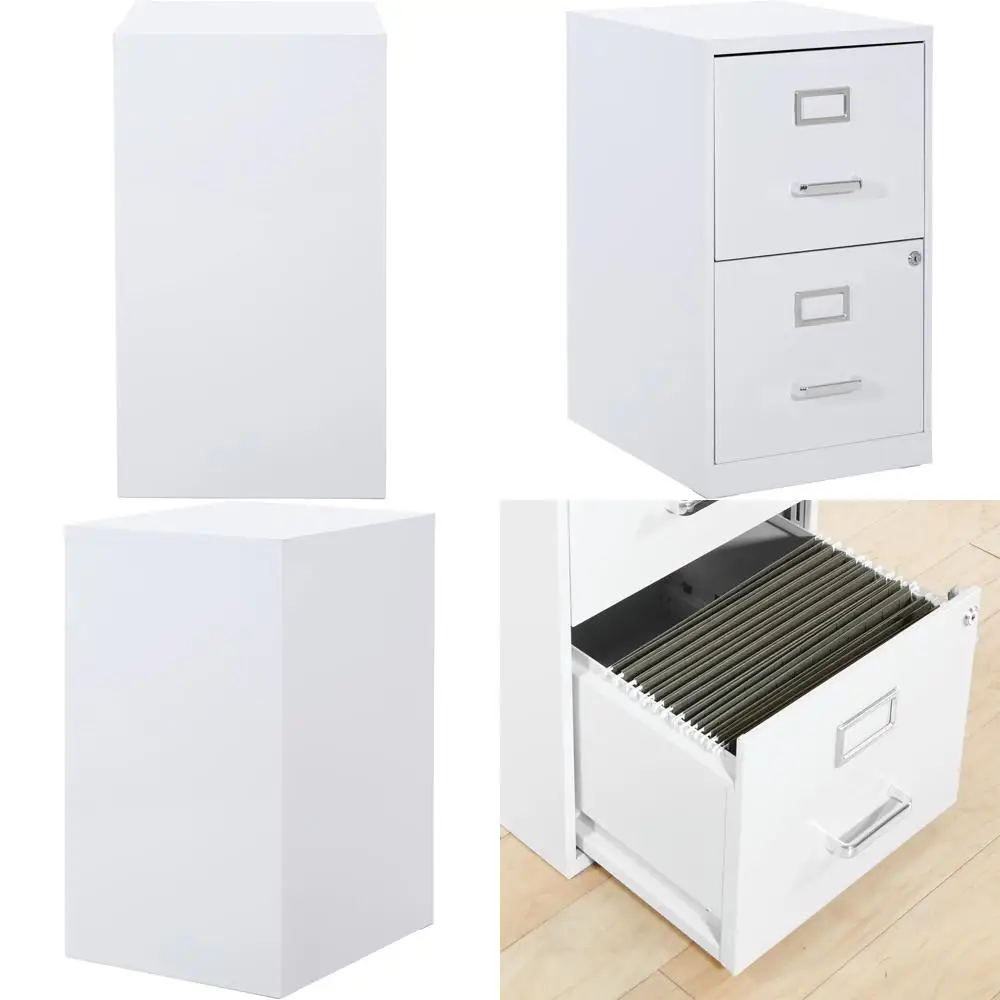 Locking Metal File Cabinet, White, Home Office Furnishings
Locking Metal File Cabinet, White, Home Office Furnishings
