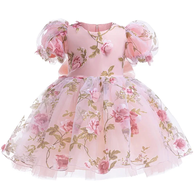 Children's Dresses Flower Embroidery Girl Princess Dress For Birthday Fashion Lantern Sleeve Mesh Elegant Girls Party Dresses
Children's Dresses Flower Embroidery Girl Princess Dress For Birthday Fashion Lantern Sleeve Mesh Elegant Girls Party Dresses