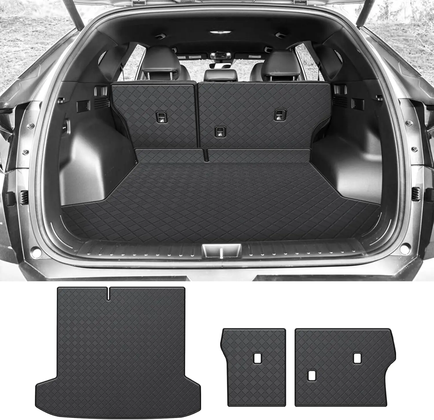 All-weather Cargo and Backrest Mat for SUV, PU Leather Material, Tan, Custom Fit and Waterproof
All-weather Cargo and Backrest Mat for SUV, PU Leather Material, Tan, Custom Fit and Waterproof